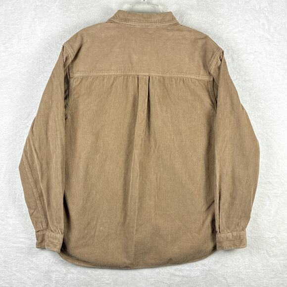 Urban Outfitters Corduroy Shirt Mens M Beige Khaki Heavyweight Thick Wale Preppy - Picture 4 of 10